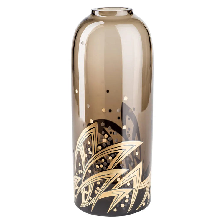 Kristallvase mit Golddekoration
