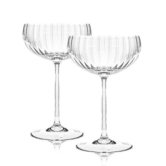 Set Champagnerschalen Kristallglas