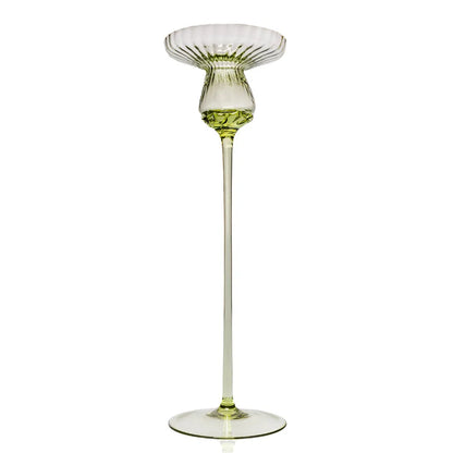 hoher Kerzenhalter aus Kristallglas von OertelCrystal
