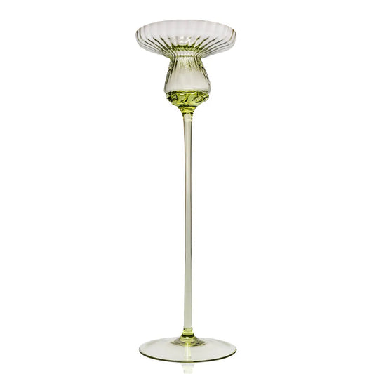 hoher Kerzenhalter aus Kristallglas von OertelCrystal