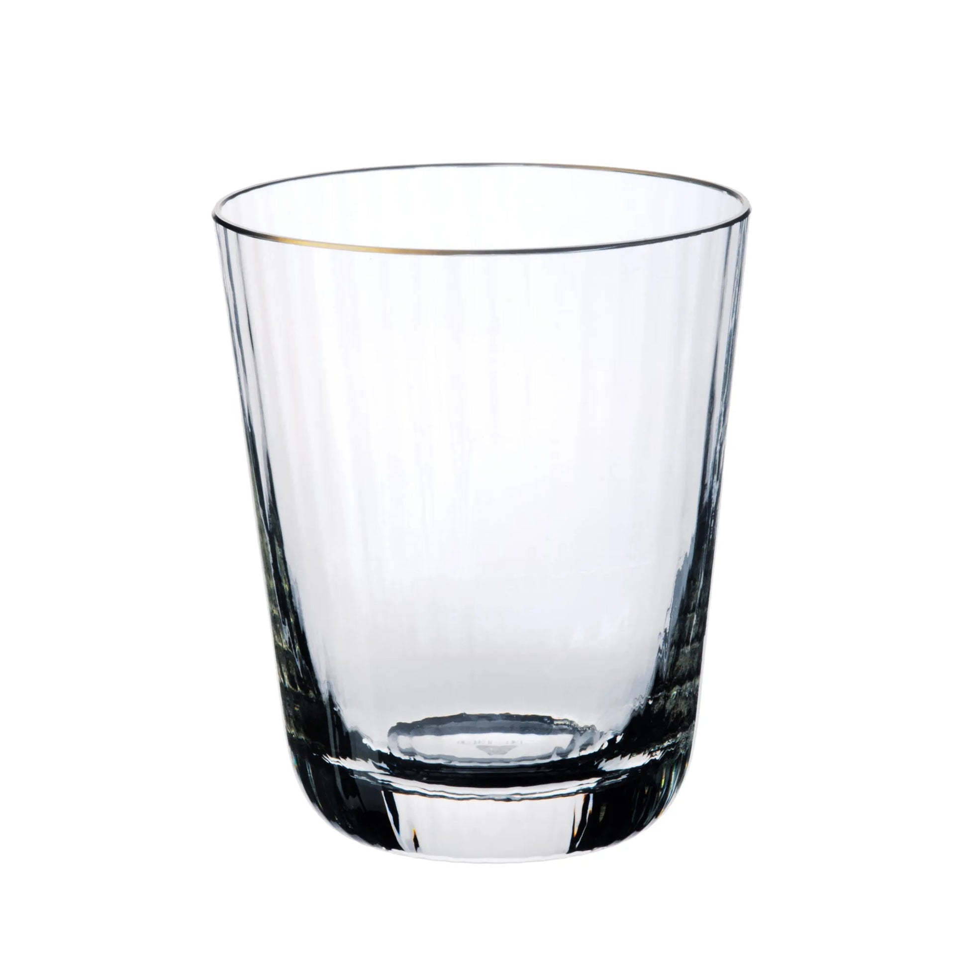 Kristallglas Becher mit Goldrand, OertelCrystal