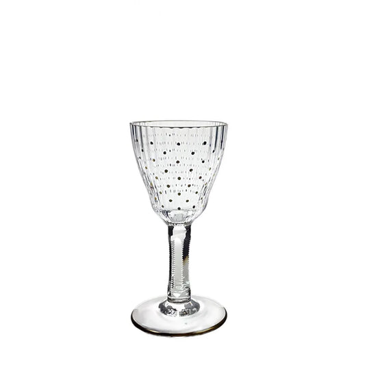 Schnapsglas aus Kristall mit Goldpunkten