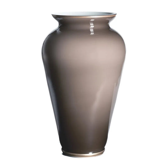 graubraune Bodenvase aus Opalglas